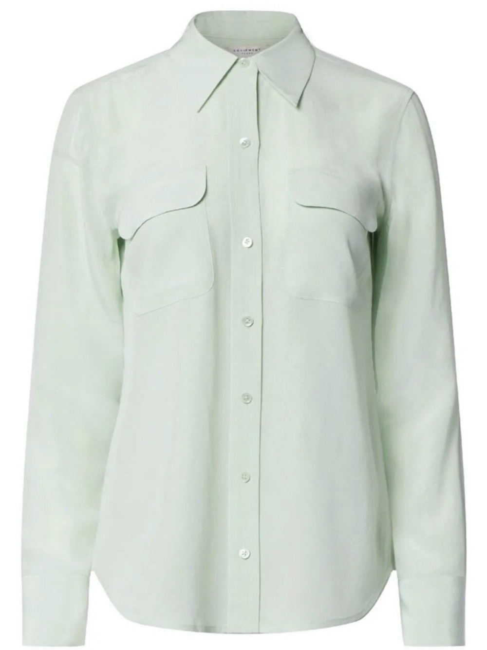 Equipment Pale Mint Green Silk Button-Up Blouse